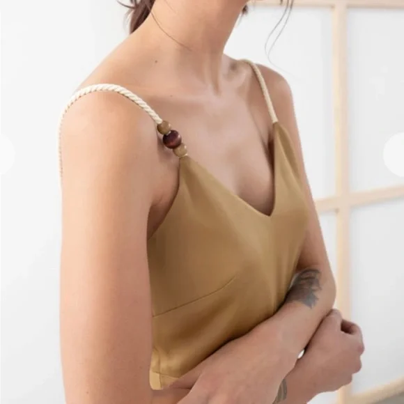 & OTHER STORIES Rope Strap Midi Slip Dress - Picture 2 of 4